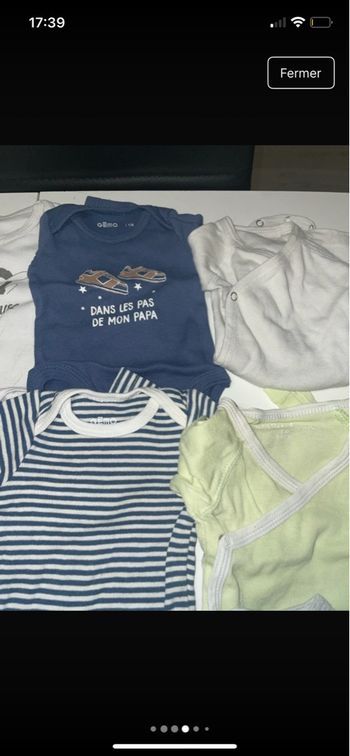 Lot body manche longue 1 mois