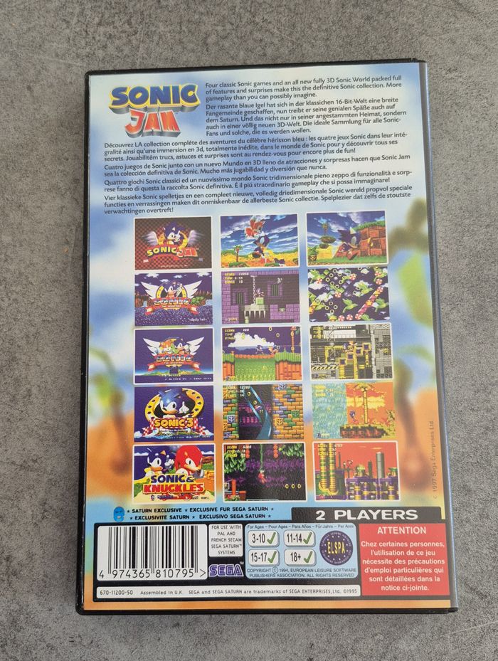 Jeu Sonic Jam SEGA Saturn Complet PAL Fr Eur - Parfait état - photo numéro 2
