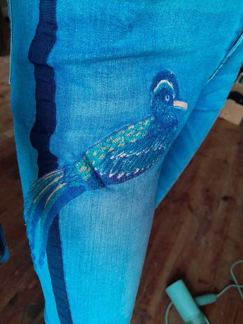 Jeans skinny BONOBO avec un oiseau brodé taille 40