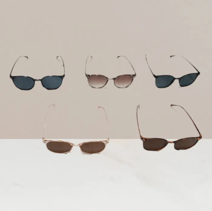 Lot de 5 paires de lunettes de soleil noir & marron - Y2K - photo numéro 2