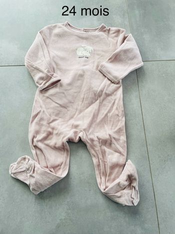 Pyjama lapin 24 mois rose kiabi