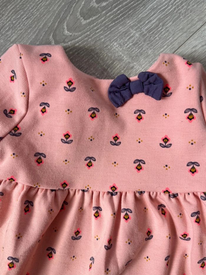 Robe hiver saumon et violet 9 mois - photo numéro 2