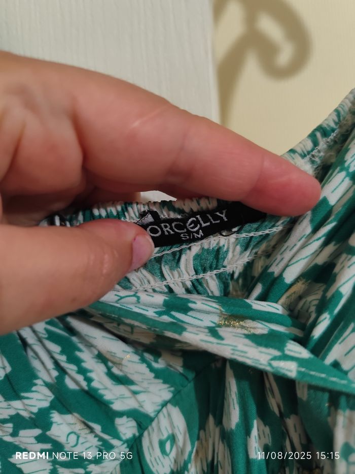 Robe longue verte et dorée - photo numéro 3