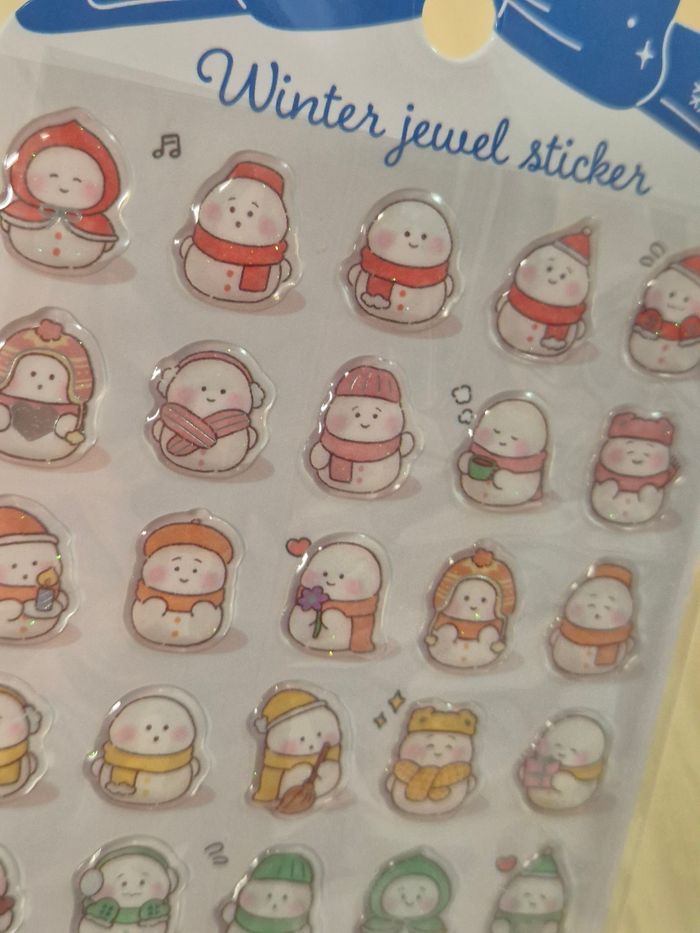 Stickers de Noël/ Hiver : Bonhomme de neige - photo numéro 3