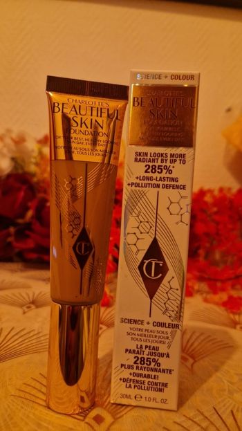 Charlotte's beautiful 10 neutral neutre sciences + color skin foundation 285% plus rayonnante + durable! + défense contre la pollution 30ml