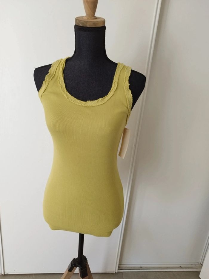 Débardeur neuf femme vert anis - photo numéro 2