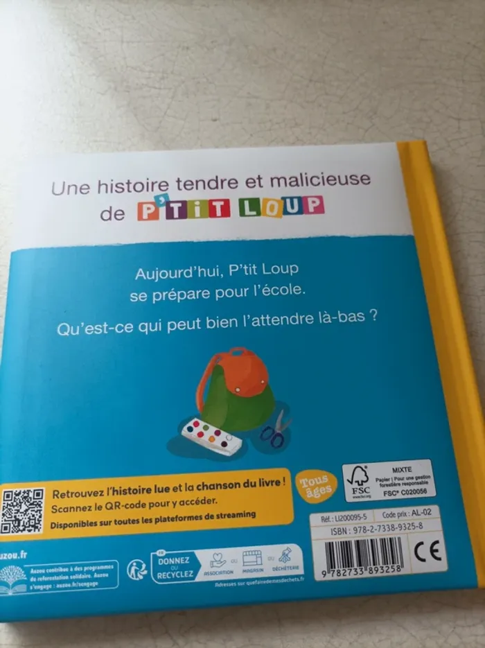 Livre enfant - P'tit loup rentre à l'école - photo numéro 2