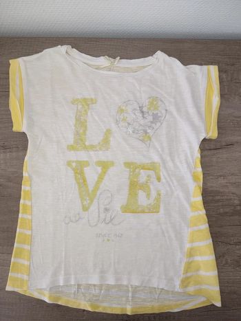 T shirt 4 ans kids by Gémo jaune et blanc