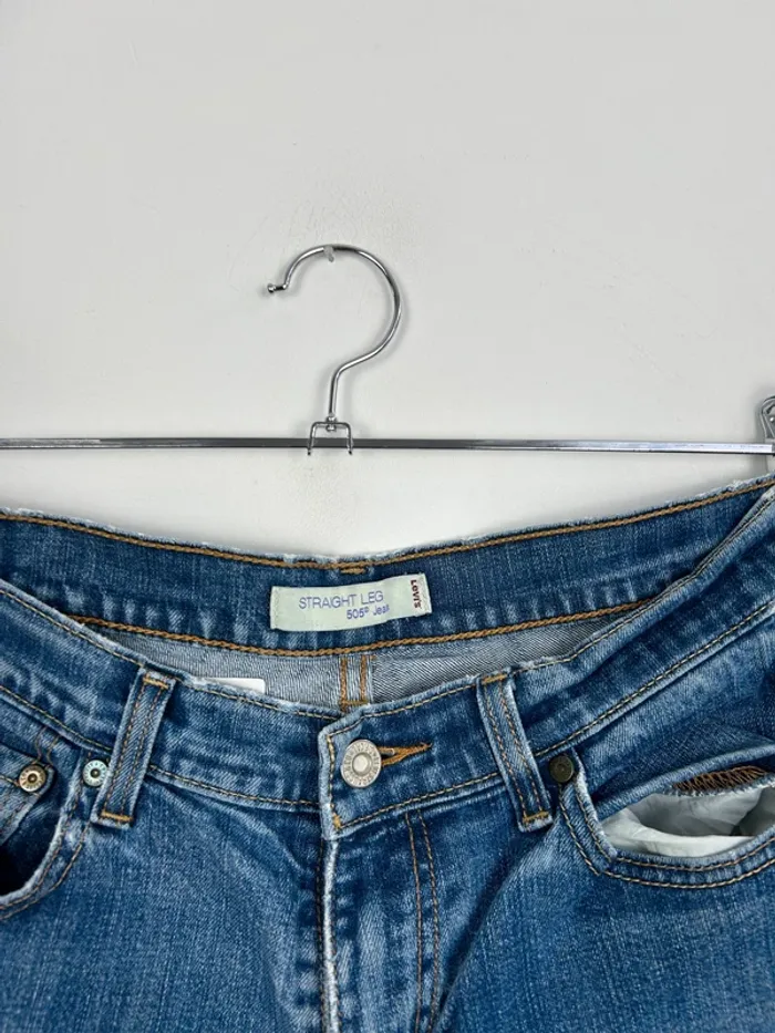 Jean Levi's Femme Bleu W30 | 505 Straight Leg | Taille FR40 | Très Bon État LF003 - photo numéro 4