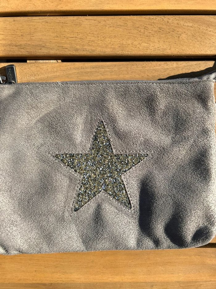 Sac gris étoile bandoulières Mandoline - photo numéro 3