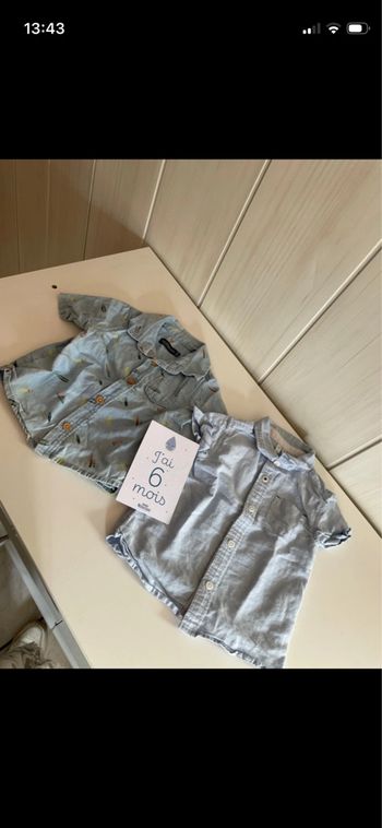 Lot de 2 chemise  à manches courtes garçon 