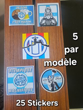 25 Stickers Olympique de Marseille 