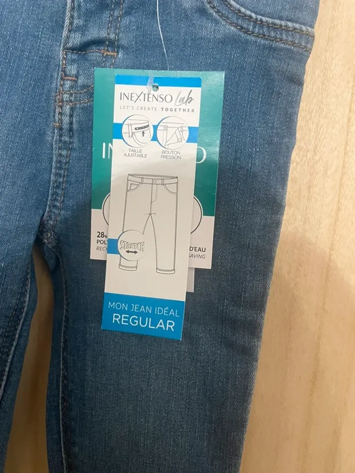 Jean bébé In Extenso 74 cm – 9 mois - Neuf avec étiquettes - photo numéro 3