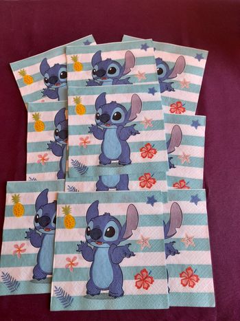 Serviette stitch disney x10
