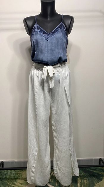 Pantalon blanc fluide femme neuf étiqueté medium