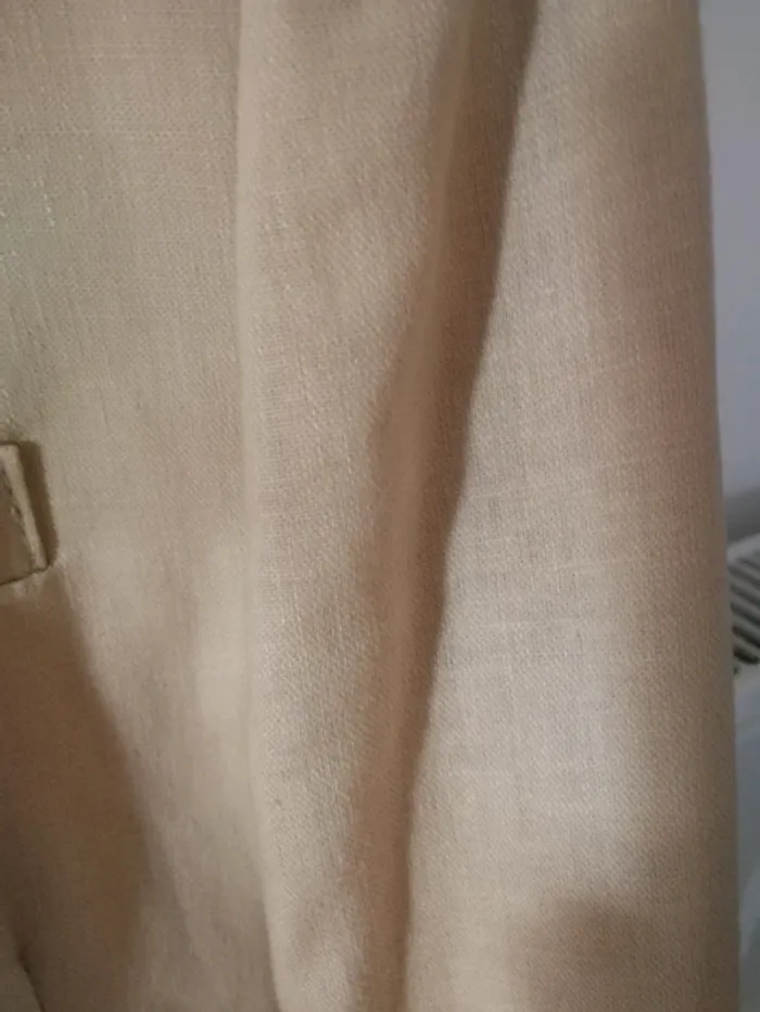 Veste costume lin beige - photo numéro 3