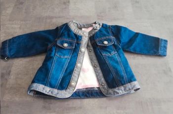 Jolie veste en jean avec fourrage amovible