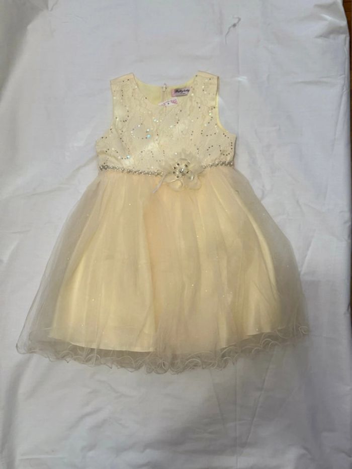 Robe festive jaune pour filles