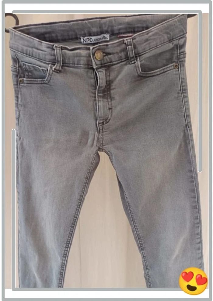 Jeans slim gris npo 155-164cm 34 - photo numéro 2