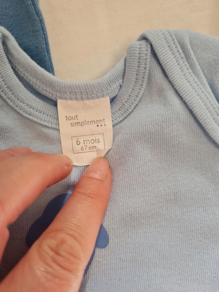 Lot de 3 bodies ML 6 mois Petit Bateau - photo numéro 3