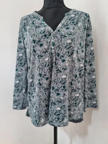 Tunique fluide infroissable couleur vert d'eau. Femme. Taille M. H&M. TBE