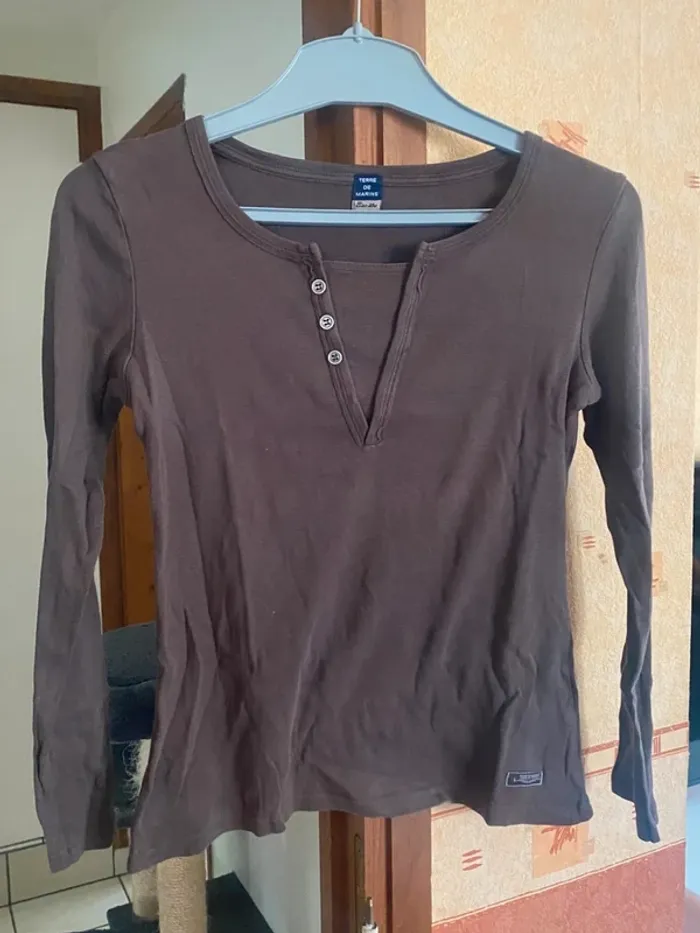 Tee-shirt femme manches longues Terre de Marins – Taille 38 – Élégant & confortable 👚 - photo numéro 2