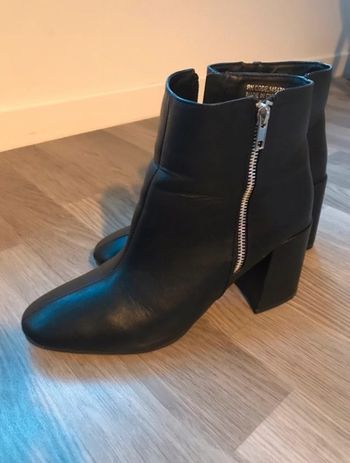 Bottines zippees noires P.41