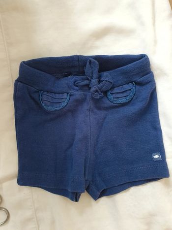 Short bleu marine fille 12 mois