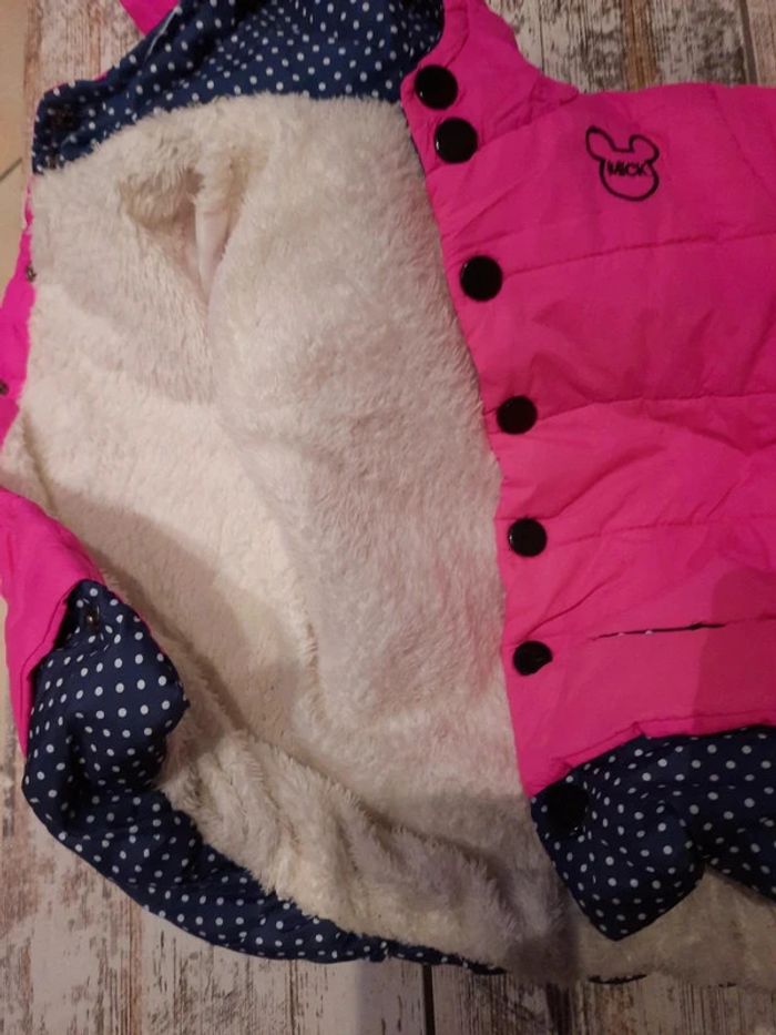 Blouson molontonné rose et a pois Minnie - photo numéro 7