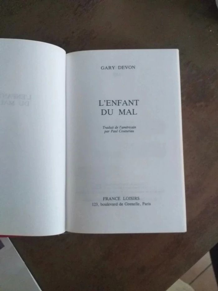Livre à reliure L'enfant du mal - photo numéro 4