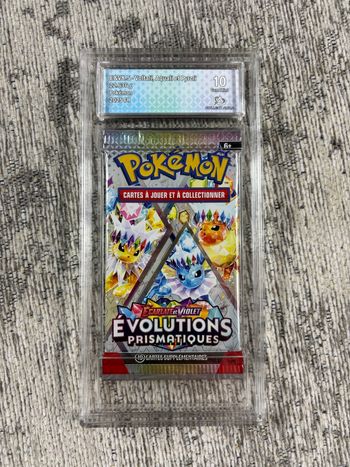 Booster Pokemon EV8.5 Évolutions Prismatiques Voltali, Aquali et Pyroli Gradé Collect Aura 10