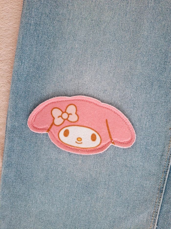 Jean wide leg Only 9 ans bleu clair avec empiècements Sanrio My Melody - photo numéro 4