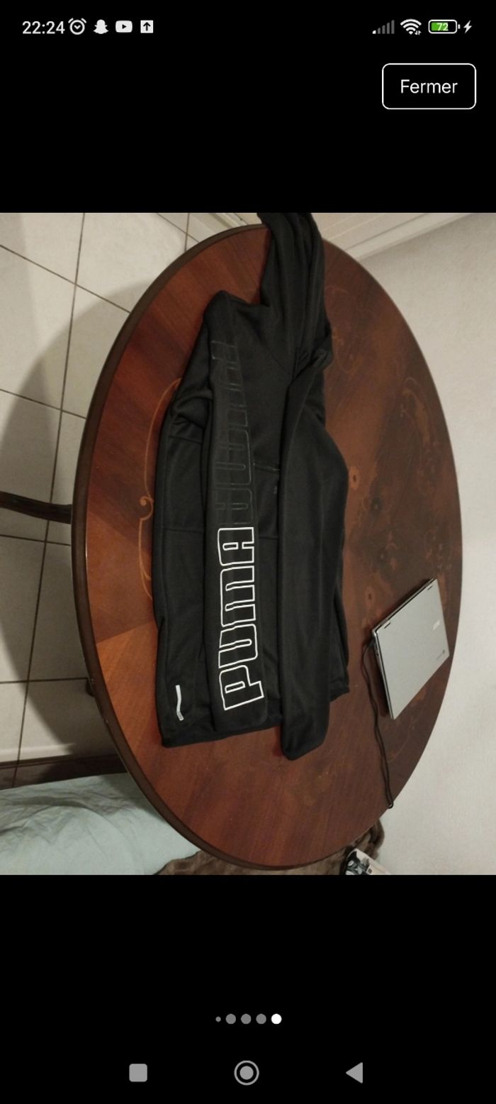 sweat à capuche noir Puma