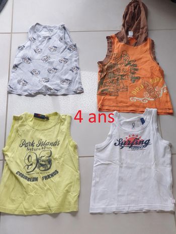 4 t shirt manche courte 4 ans