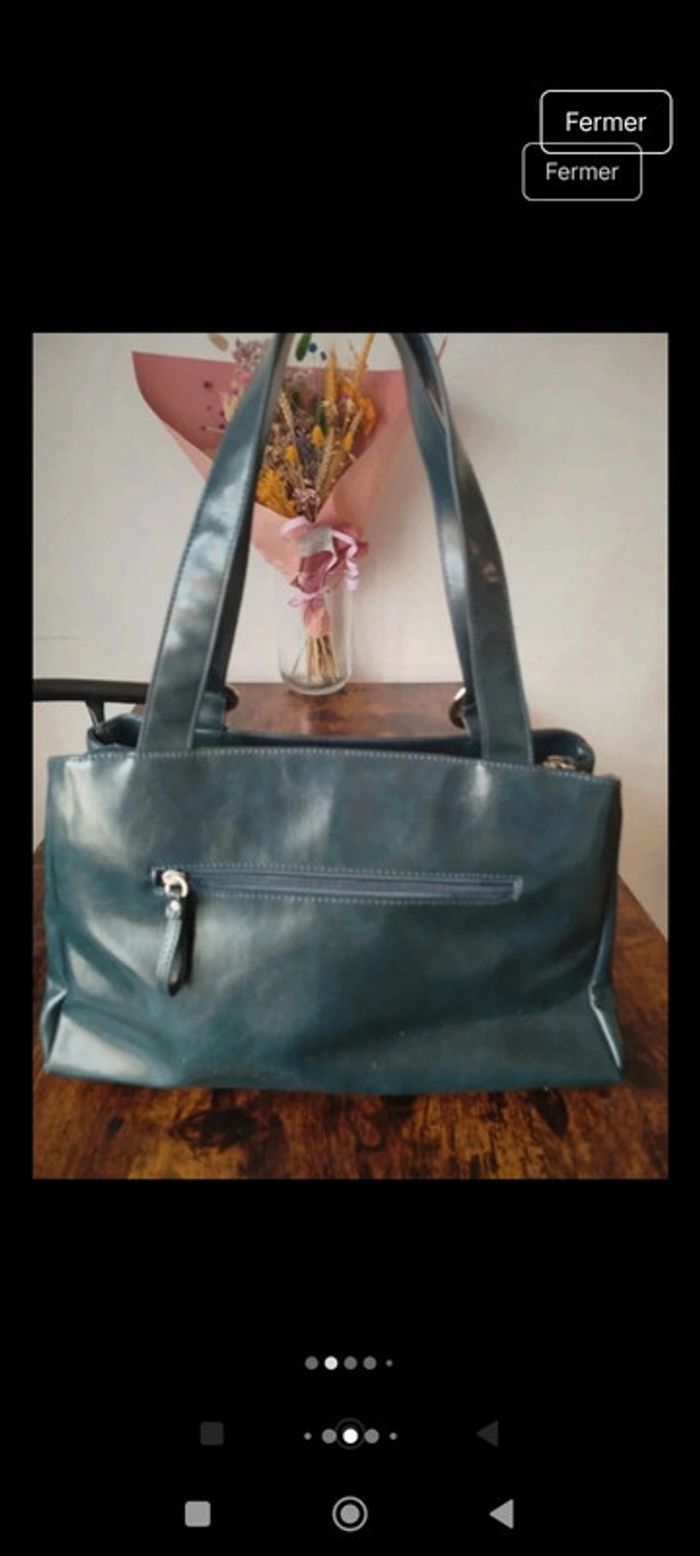 Sac à main cuir style vintage dressing excellent état - photo numéro 6