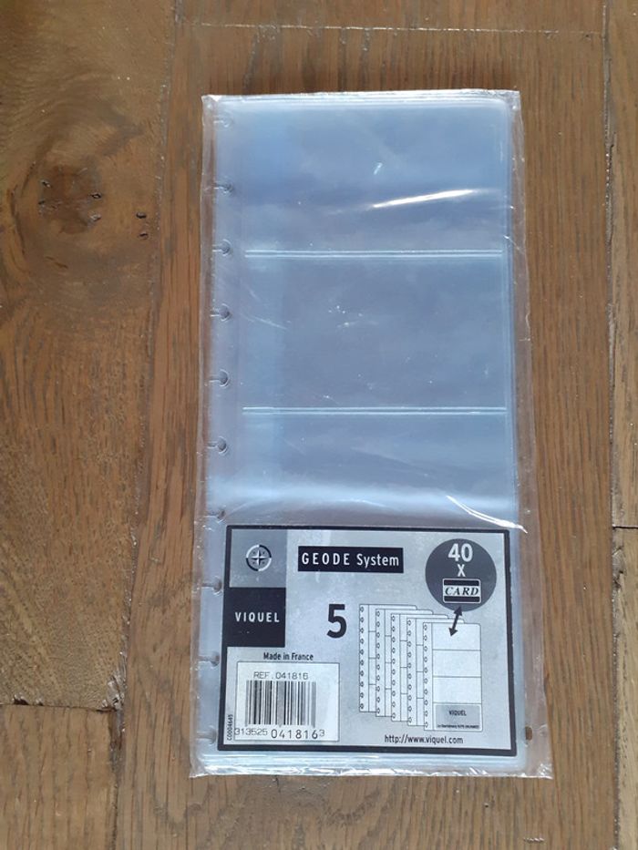 neuf lot de 5 pochettes cartes de visite