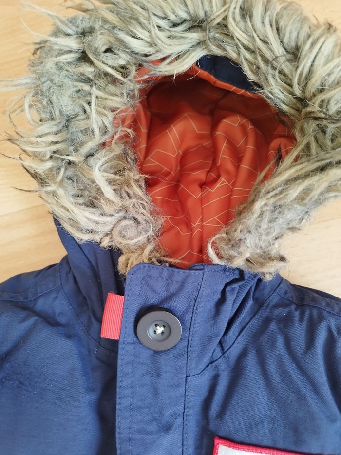 Manteau très chaud pour hiver garçon 4 ans bleu orange Quechua Decathlon - photo numéro 3