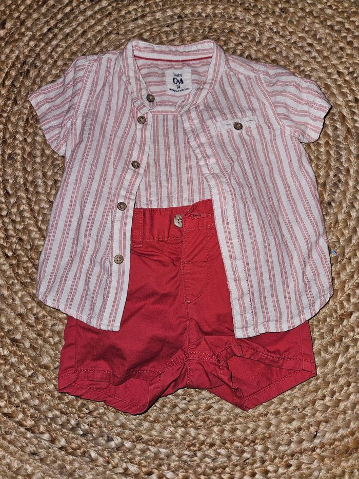 Ensemble short+chemise 9 mois