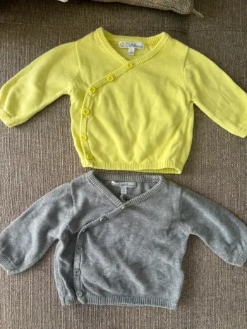 Lot de 2 pulls coton garçon 1 mois