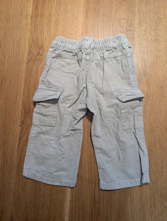 Pantalon beige avec poches large Verbaudet 18 mois - photo numéro 3