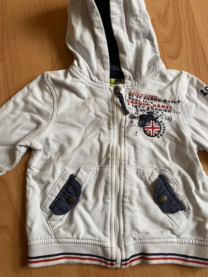 Beau gilet blanc Orchestra T. 9 mois/71 cm garçon TBE - photo numéro 3