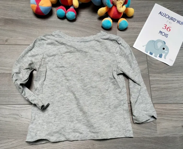 T shirt manches longues gris Paris 3 ans Tape à l'oeil - photo numéro 5