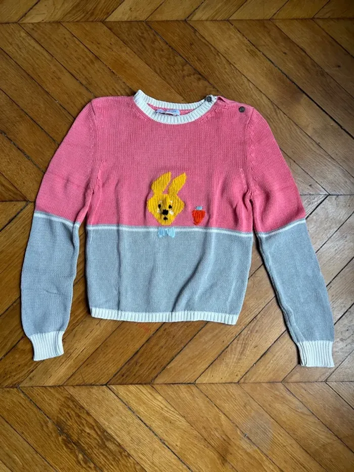 Magnifique pull Paul&Jo avec lapin taille S/M