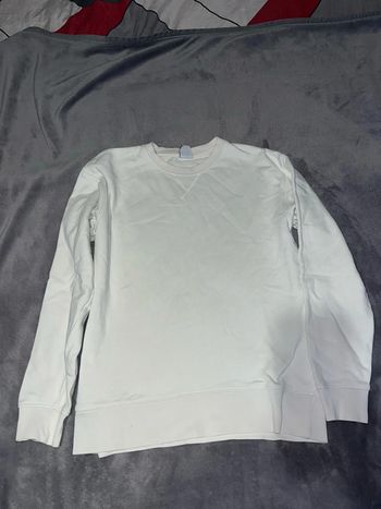 Pull col rond blanc Zara homme S 36