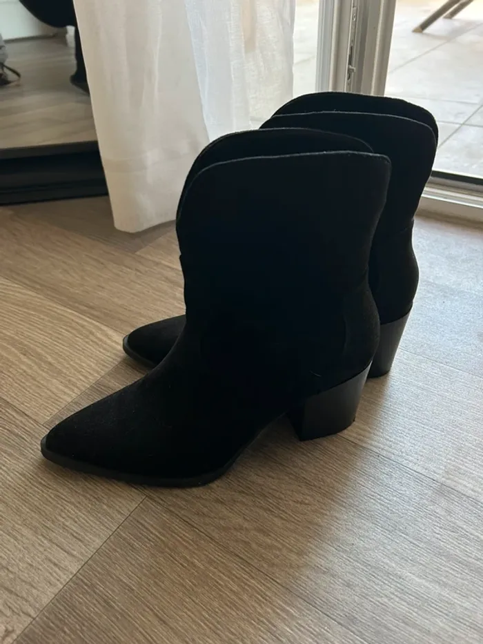 Santiag courte noir