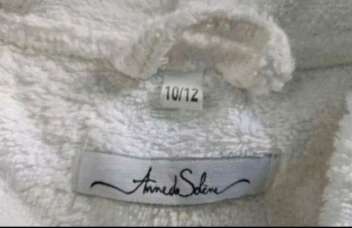 Peignoir blanc à capuche en coton - photo numéro 4