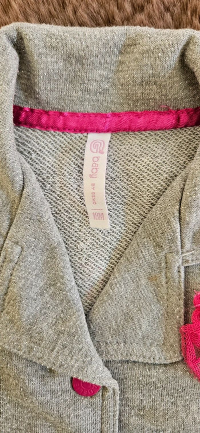 Blazer gris et rose 18 mois printemps - photo numéro 3