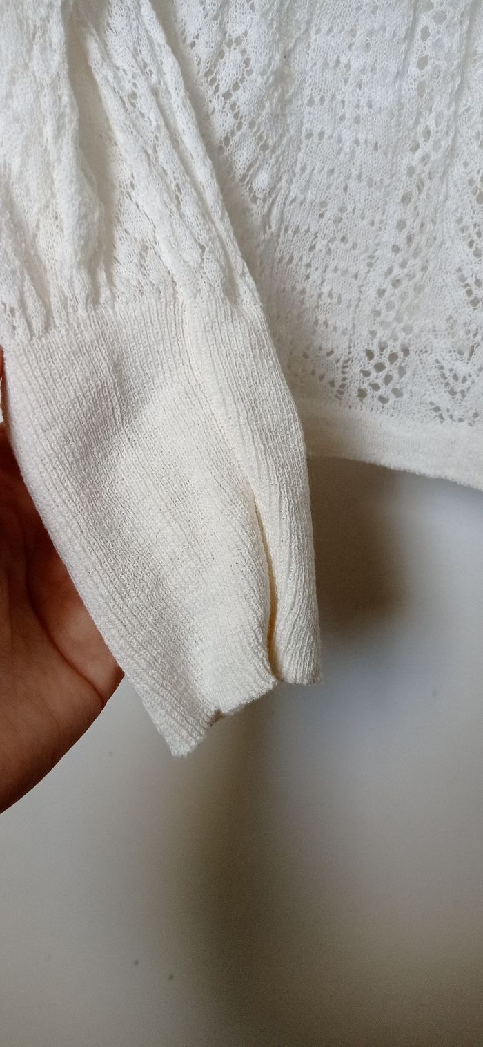 Haut en dentelle écru - photo numéro 4