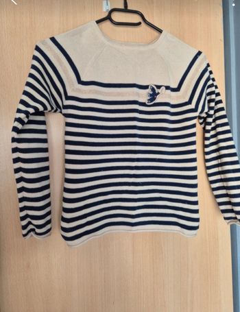 Pull fille rayé