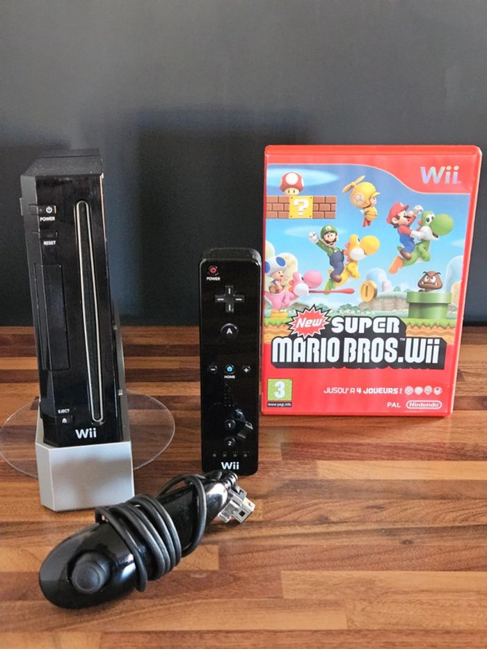 Nintendo Wii noir # Pack Mario Bros #